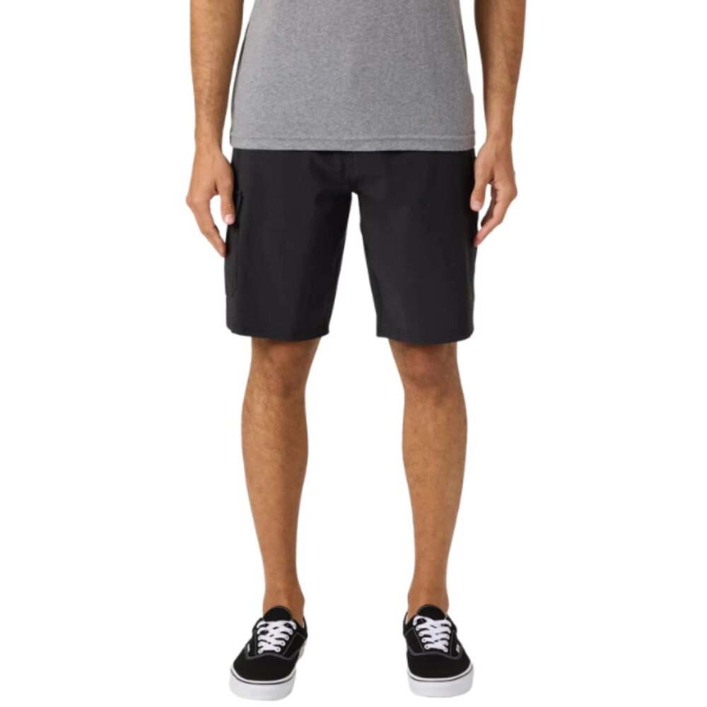 NWT O’Neill Men’s Black Stretch Cargo Shorts Sz 38 Flat Front 10" Inseam Casual